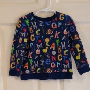 Little Sleepies Navy Alphabet Kids Sweatshirt Size 3T GUC